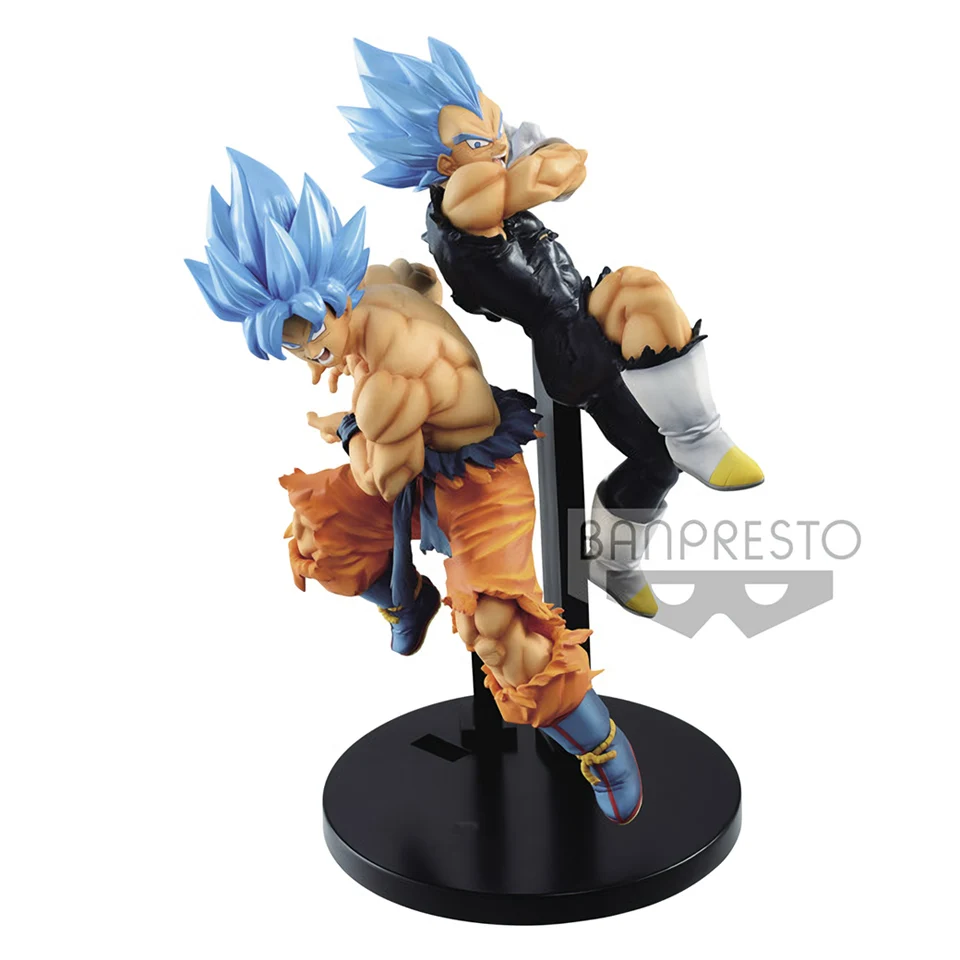 Tronzo Banpresto Жемчуг дракона супер фильм Broly тег бойцов Гоку Вегета SSJ синие волосы ПВХ фигурка модель игрушки куклы - Цвет: Set