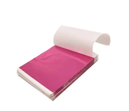100 шт художественное ремесло дизайн бумага деко фольги Искусство для золочения DIY ремесло украшение карты изготовление ногтей Декор - Цвет: Hot pink