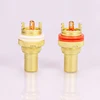 1Pair RCA Jack HIFI Terminals, pom insulation High-end RCA Socket Adapter AV Terminal Phono Connector, Gold/Rhodium/Red Copper ► Photo 2/6