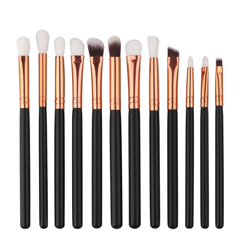 12Pcs Mini Cosmetic Eyebrow Eyeshadow Brush Makeup Brush Sets Kits