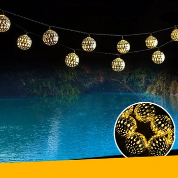 

10 LEDs Solar Lamps String Fairy Light Solar Light Festoon Globe Ball String Light Garland Garden Party Decor Waterproof