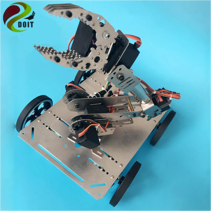 

DOIT C600 RC Stainless Steel Metal Tank Chassis Smart Track Tracked Vehicle with Motor DIY RC Toy Remote Control Crawl