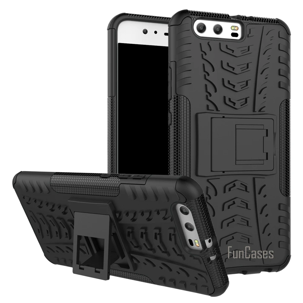Case For Huawei P10 Plus Case 5.5inch Hybrid Kickstand Dazzle Rugged Rubber Armor PC+TPU Stand Function Shockproof Case