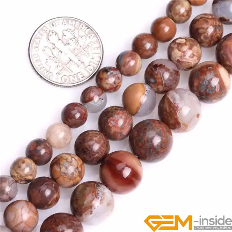 Buy 6mm 8mm 10mm Round Natural Brown Venus Jaspers