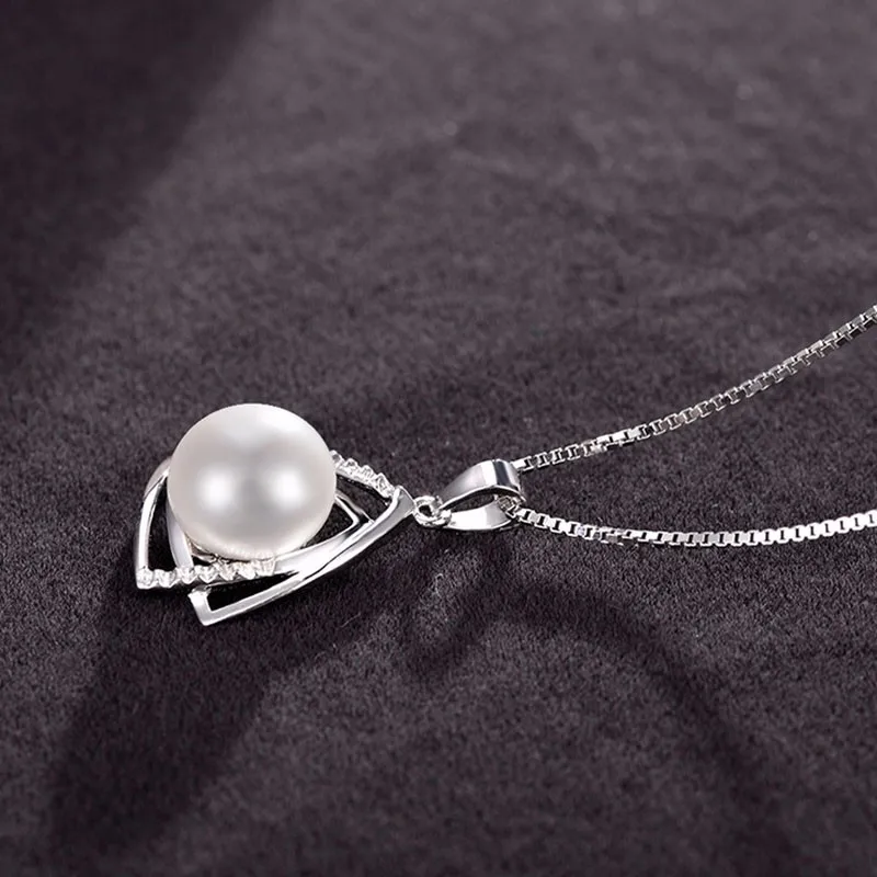 Sinya жемчужное ожерелье с 16,18 дюймов 925 стерлингового серебра коробка цепь натуральный пресноводный жемчуг мм 9,5-10 мм Шарм sinya tz09044p