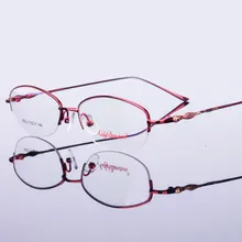 Новые женские полуоправы очки модные глаза супер легкие повседневные Оптический металлический рецепт 033