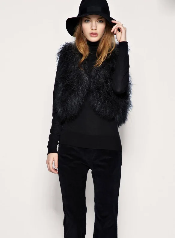Faux Fur Black Coats Down Coat Short Faux Fur Coat Black - Tradingbasis - Faux Fur Black Coats Down Coat