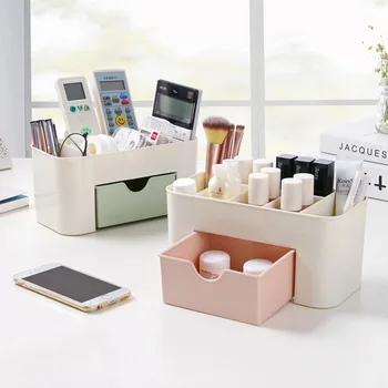 

Cosmetics Plastic Storage Box Desktop Dressing Table Skin Care Remote Control Stationery Jewelry Grid Bathroom Sundries Organize