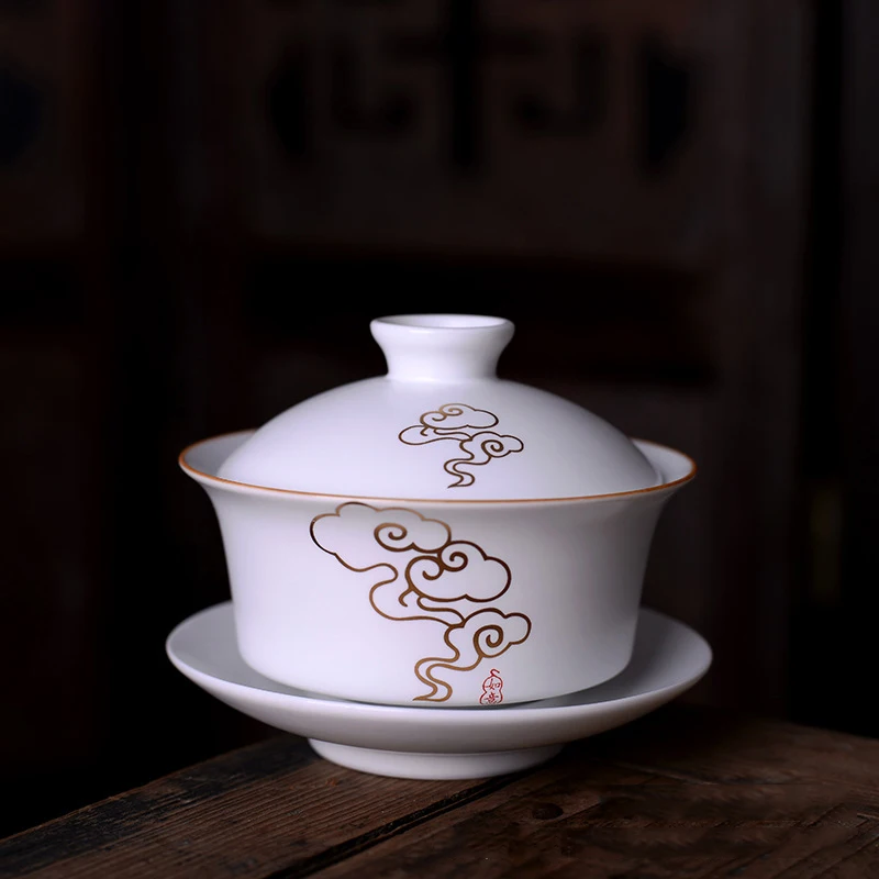 180 мл чайная чашка Chawan керамический чайный набор кунг-фу чайник Gaiwan Tie Guanyin Dahong Pao oolong чай кухня обеденный бар чайная посуда - Цвет: C