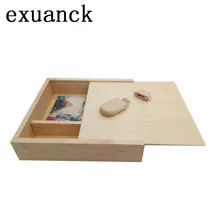 Exuanck пользовательские фото уникальный Альбом древесины usb 3.0 памяти флешки фотографии свадьба студия отель Кино логотип(коробка 170*170*35 мм