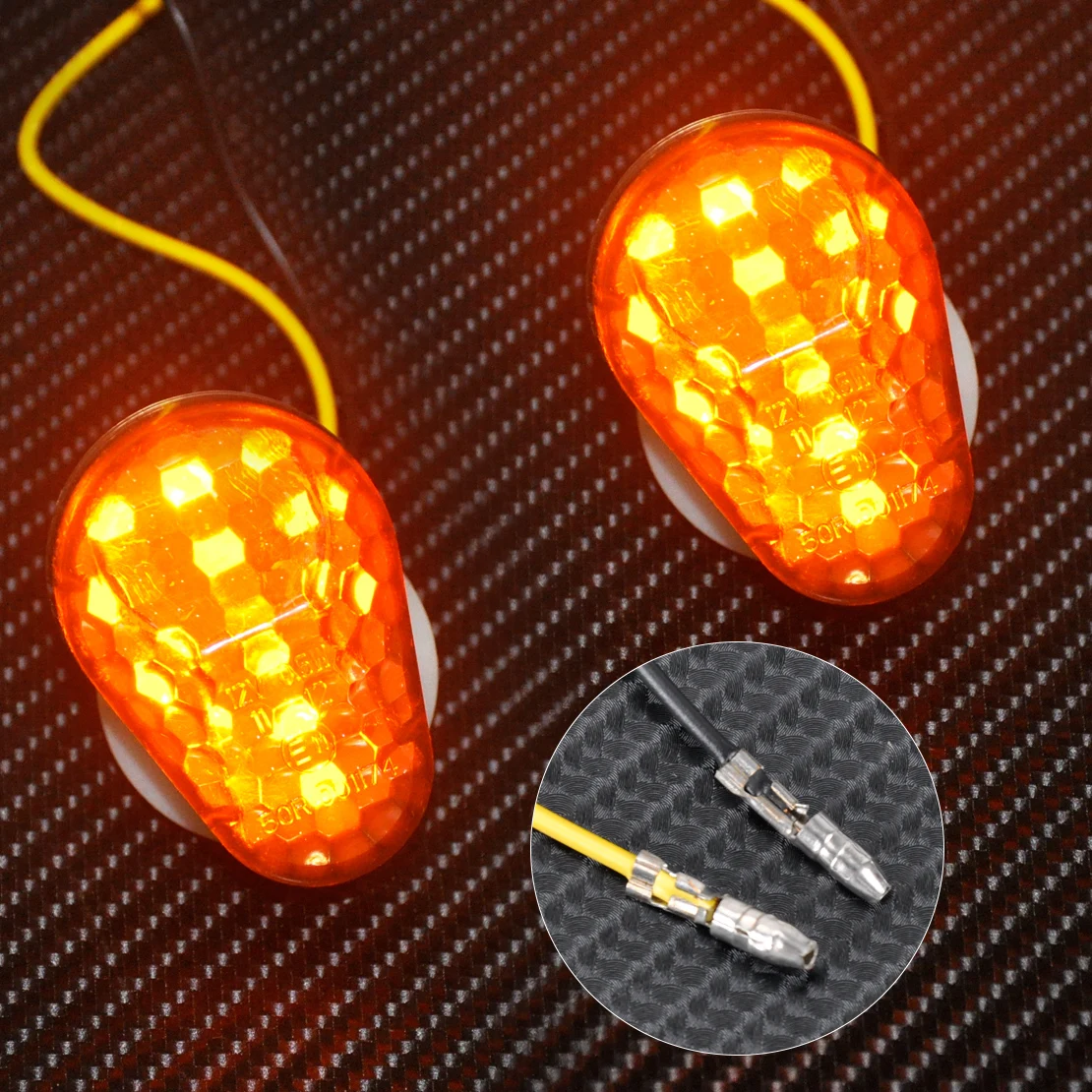 

beler Custom Smoke LED Flush Mount Turn Signal Blinker Marker For Kawasaki Ninja ZX6R ZZR600 ZRX1200 ZR7S Z750 Z750S Versys 650