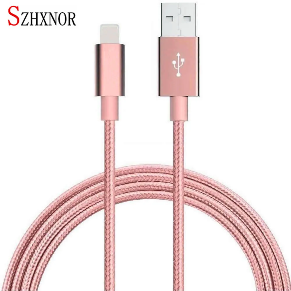 

2.4A 8 pin Braided USB Data Sync Charging Charger Cable for iPhone X 7 8 6 6S Plus iphone xs xr 5 5 S iPad Mobile phone Cables