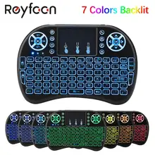 I8 mini klavye İngilizce sürüm i8 hava fare çoklu medya uzaktan kumanda Touchpad el klavye için Android TV kutusu PC Lapto