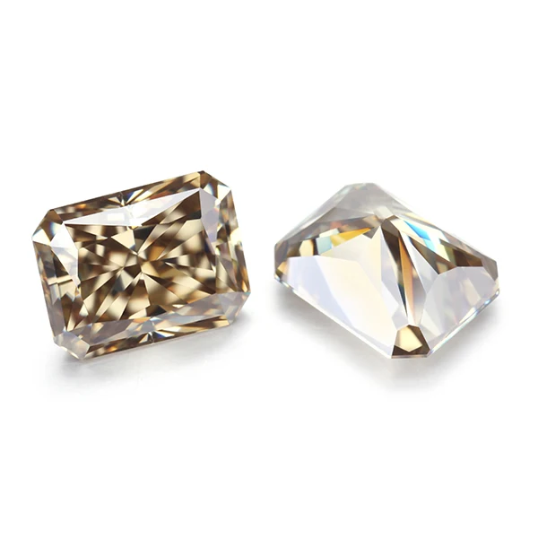 Рыхлый Камень муассанита цвета шампанского режущий 7*9 мм 2.4ct Moissanites драгоценные