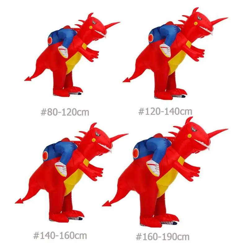 

Family 3D Inflatable Dinosaur Anime Cosplay Costumes Children Performance Cartoon Mould Clothes Waterproof Halloween Party Toys