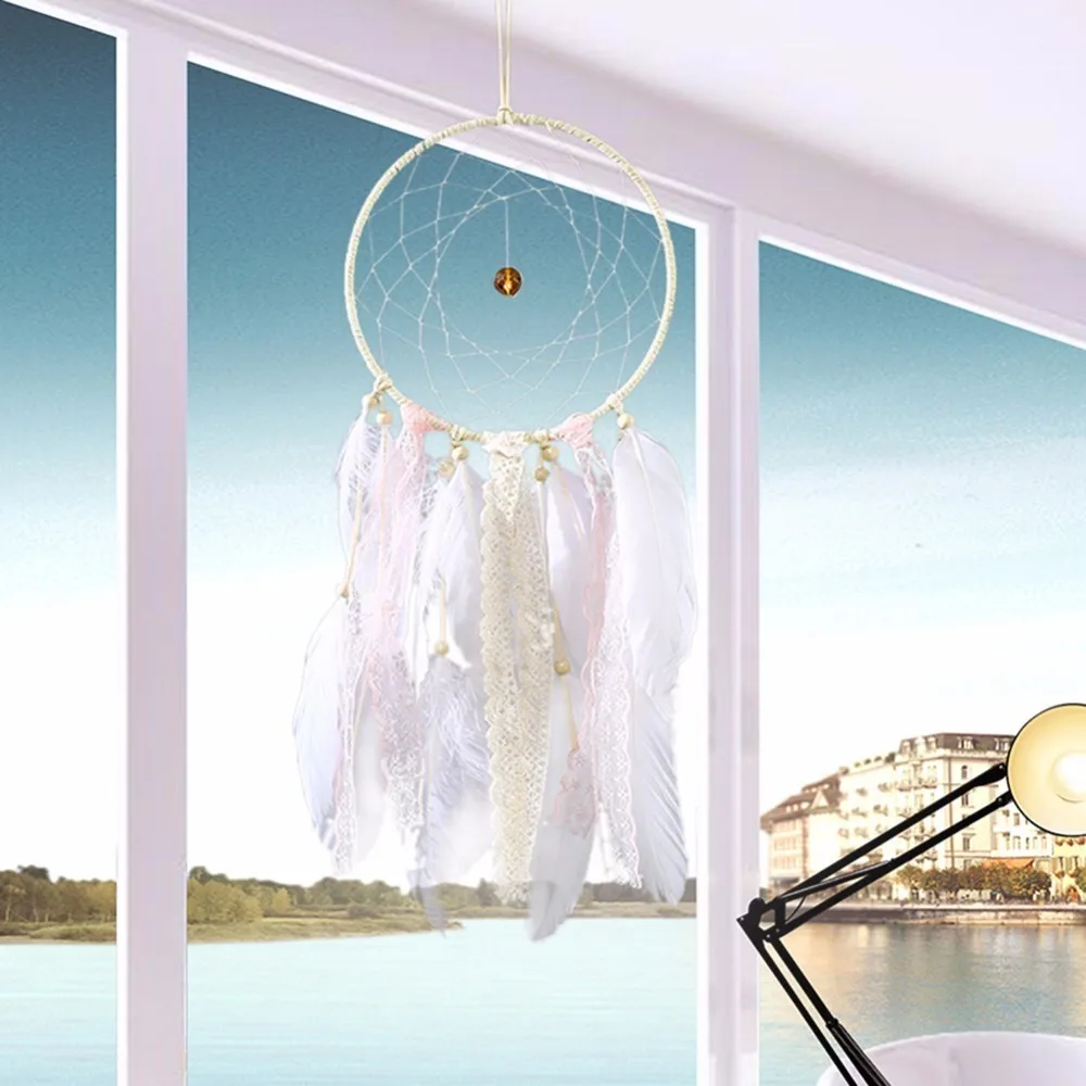 Handmade Dream Catcher Net With Feathers Beads for Wall Hanging Decoration Home Room Decor Mascot Craft Gifts | Дом и сад