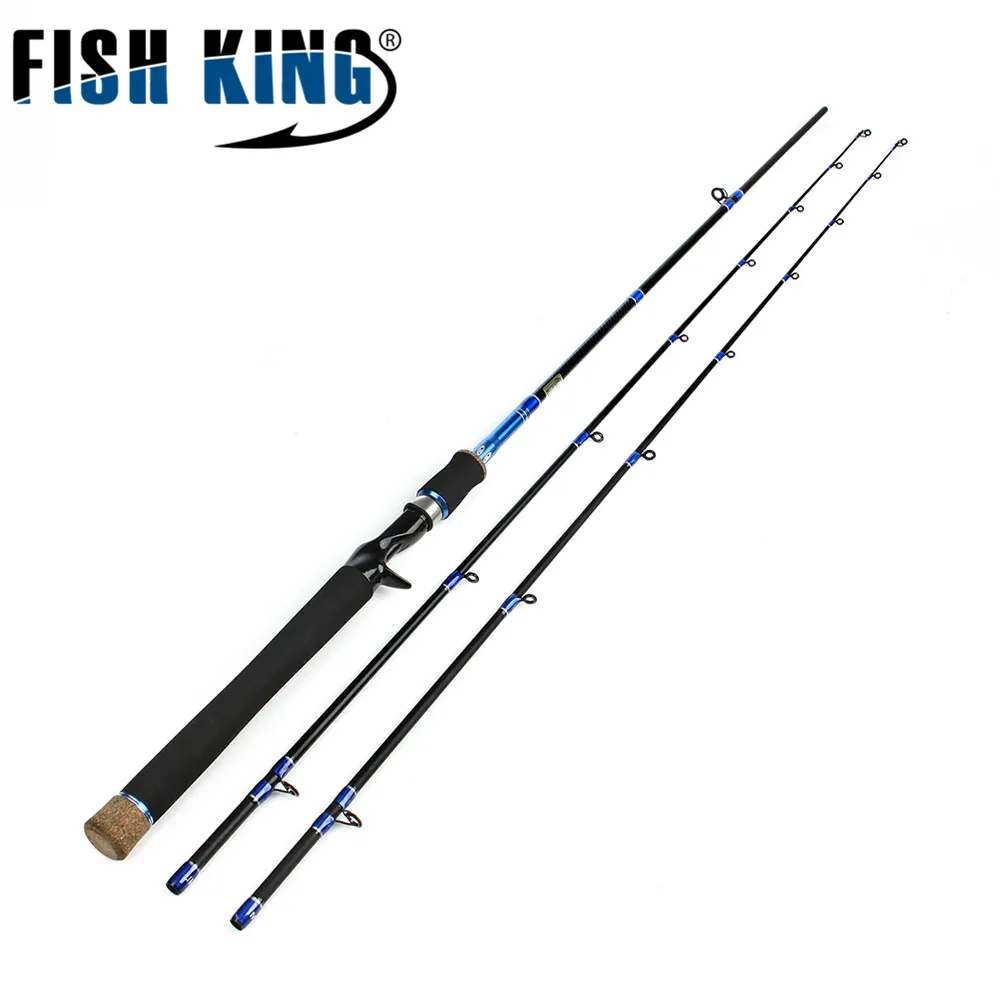 

FISH KING Arrival 99% Carbon 2.1m Hard 2 Section M ML Lure Fishing Rod Baitcasting Rod Olta Vara De Pesca Acesorios