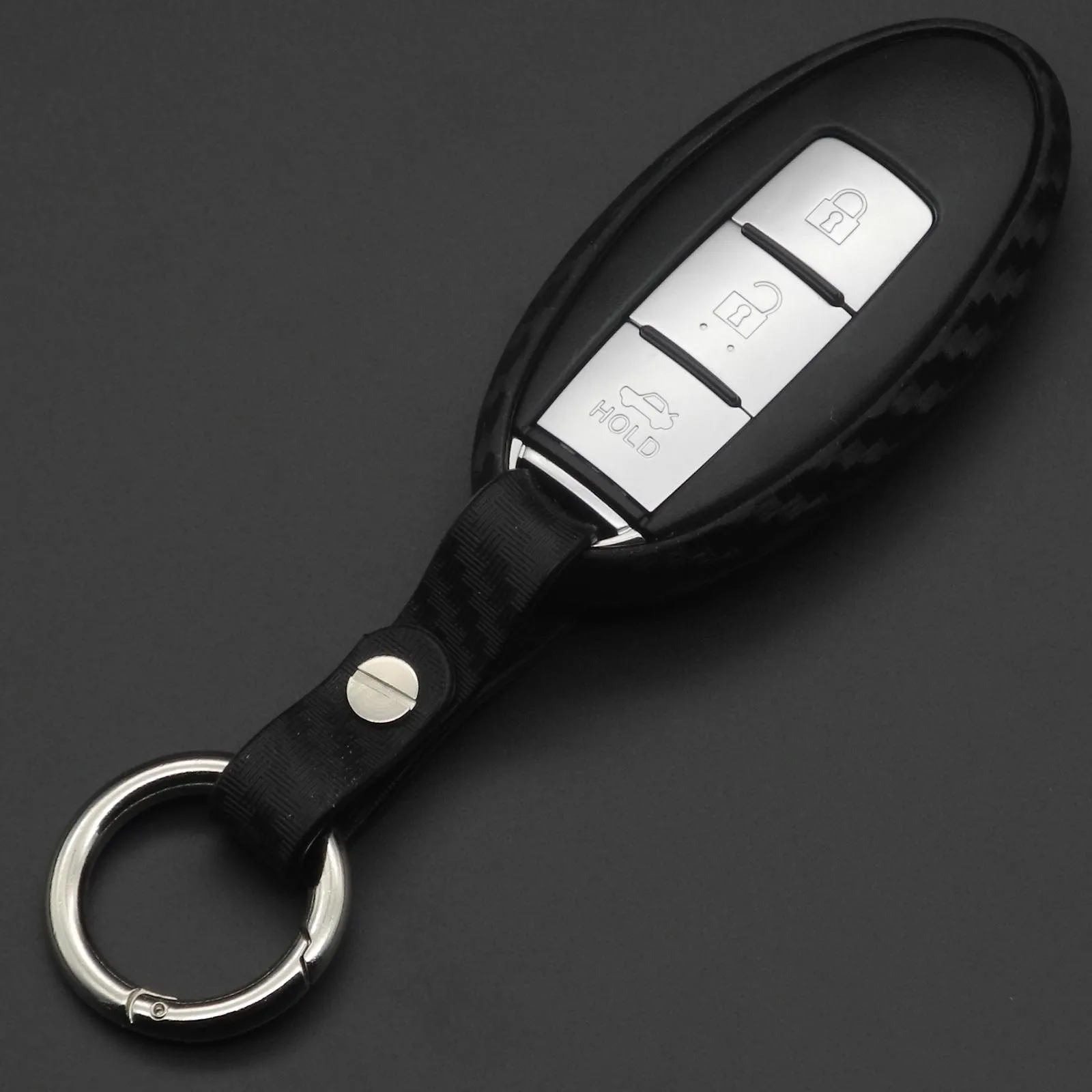 

jingyuqin Carbon Silicone Car Remote Key Case Cover For Nissan Qashqai J10 J11 X-Trail t31 t32 kicks Tiida Pathfinder Murano