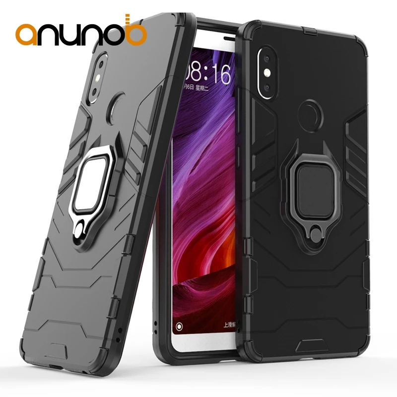 

Phone Cases For Xiaomi Redmi Note 5 6 Pro Note 4X 4 Mi 8 SE Lite Mi A2 Lite Case Hard Cover Iron Man With Finger Ring