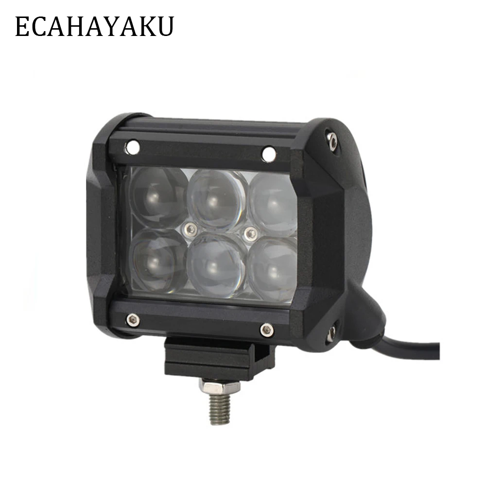 ECAHAYAKU 1 шт. 4D 4 дюйма 30 Вт Светодиодный светильник бар прожектор УАЗ ATV грузовик