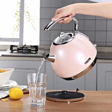 1.8л розовый милый подарок дизайн Электрический чайник для воды домашнее Автоматическое отключение питания 304 нержавеющая сталь чайник для заваривания воды машина для кипячения