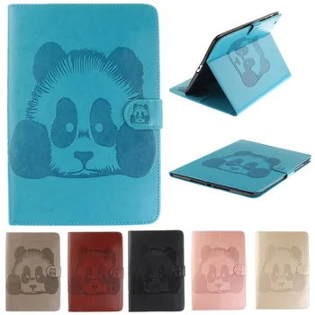 

Cartoon Panda Wallet PU Leather Case For Samsung Galaxy Tab E 8.0 T377 T377V T375 8.0 inch Stand With card Holder Case+film+pen