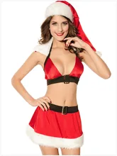 2017 Nueva llegada de La Manera Festiva Cosplay de Santa de Vacaciones de Navidad Sexy Traje de Navidad Para Las Mujeres LC7125 St Nick estilo Caliente de Las Ventas