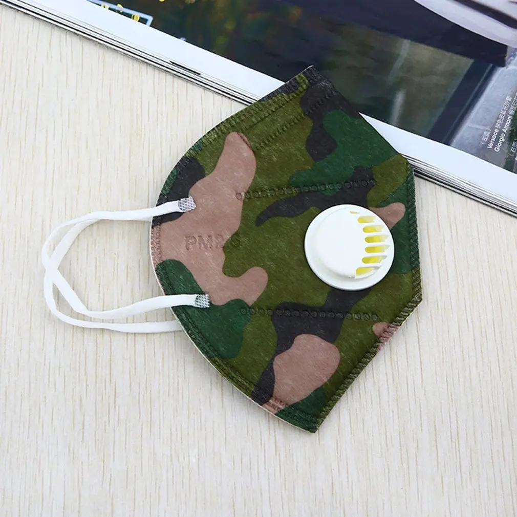 Non-woven Fabric Disposable Mouth Masks Anti Haze Mask Anti-dust Mouth Masks Windproof Mouth Face Mask Colorful Cheap - Цвет: camouflage