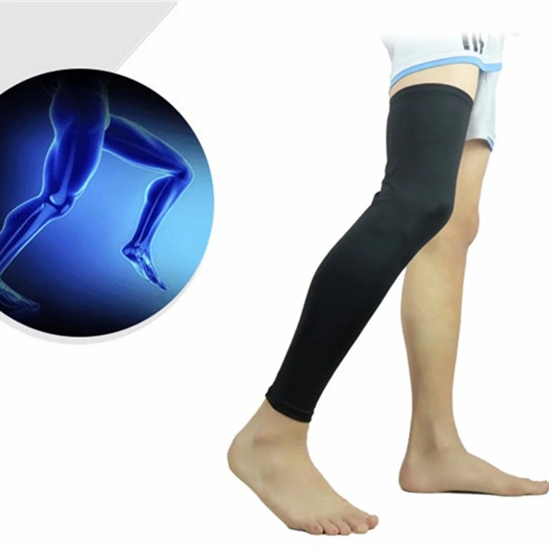1PCS Super Elastic Lycra Basketball Knee Pad Support Brace Football Leg