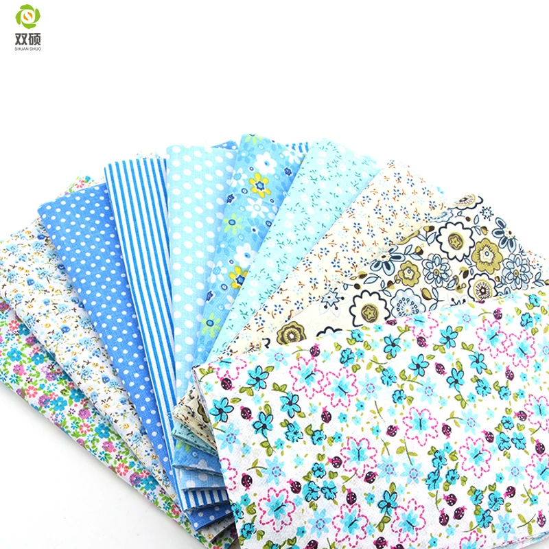 Shuanshuo Patchwork Хлопчатобумажная ткань Печать Цветочные серии Bundle для DIY Sewing Cloth Carfts 50pcs / lot 24cm* 20cm A1-50-1