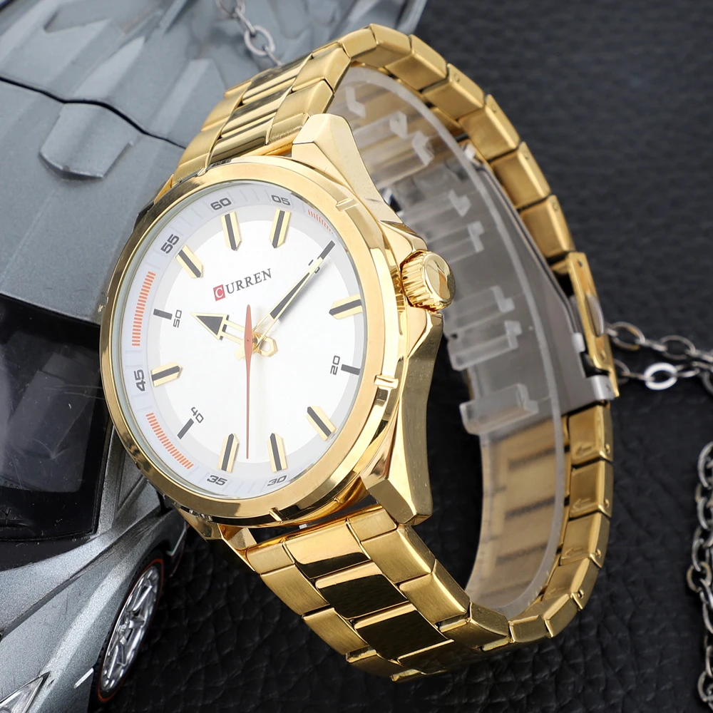 CURREN Fashion Men\'s Watch with Stainless Steel Strap Simple Creative Quartz Wristwatch for Men Clock erkek kol saati Waterproof 2019 (14)