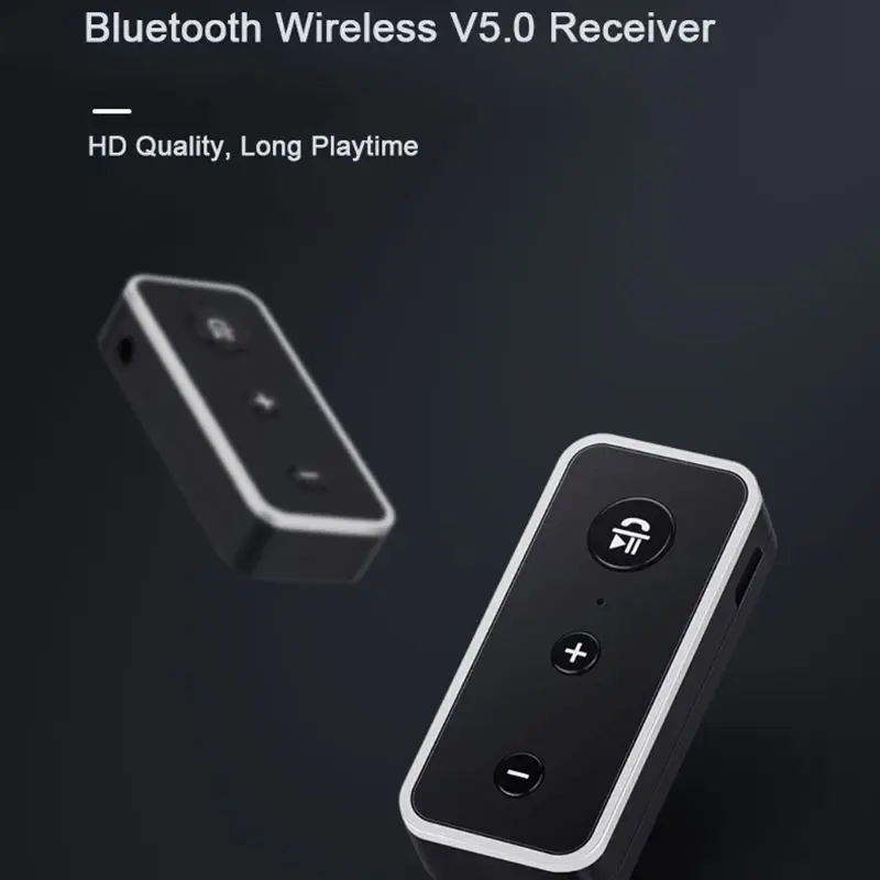 Перезаряжаемый беспроводной Bluetooth приемник 5,0, аудио приемник 3,5 мм, автомобильный Aux Bluetooth адаптер для динамика Hea