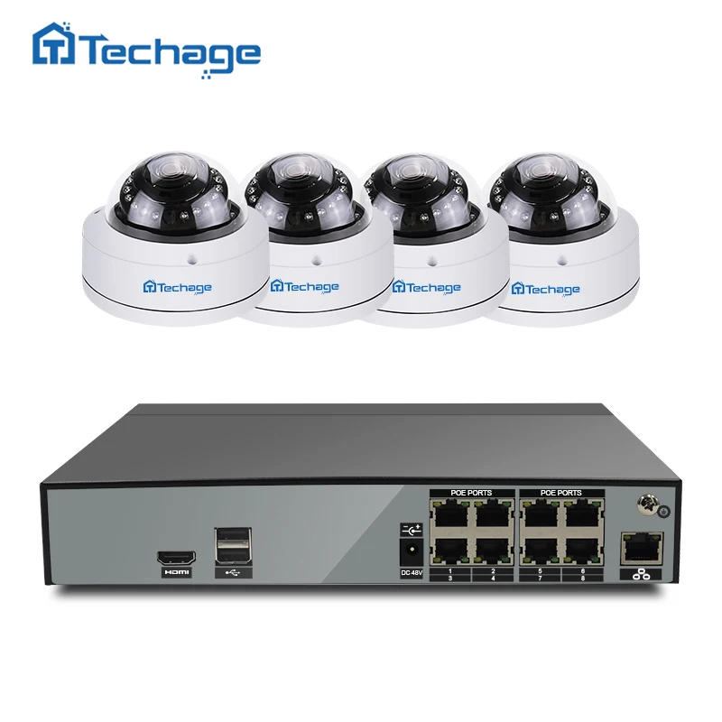 bilder für Techage H.265 8CH POE NVR HD CCTV-System 4.0MP Indoor/Outdoor Vandalproof Dome POE Ip-kamera IR Nachtsicht Video Security Kit bilder für Techage H.265 8CH POE NVR HD CCTV-System 4.0MP Indoor/Outdoor Vandalproof Dome POE Ip-kamera IR Nachtsicht Video Security Kit