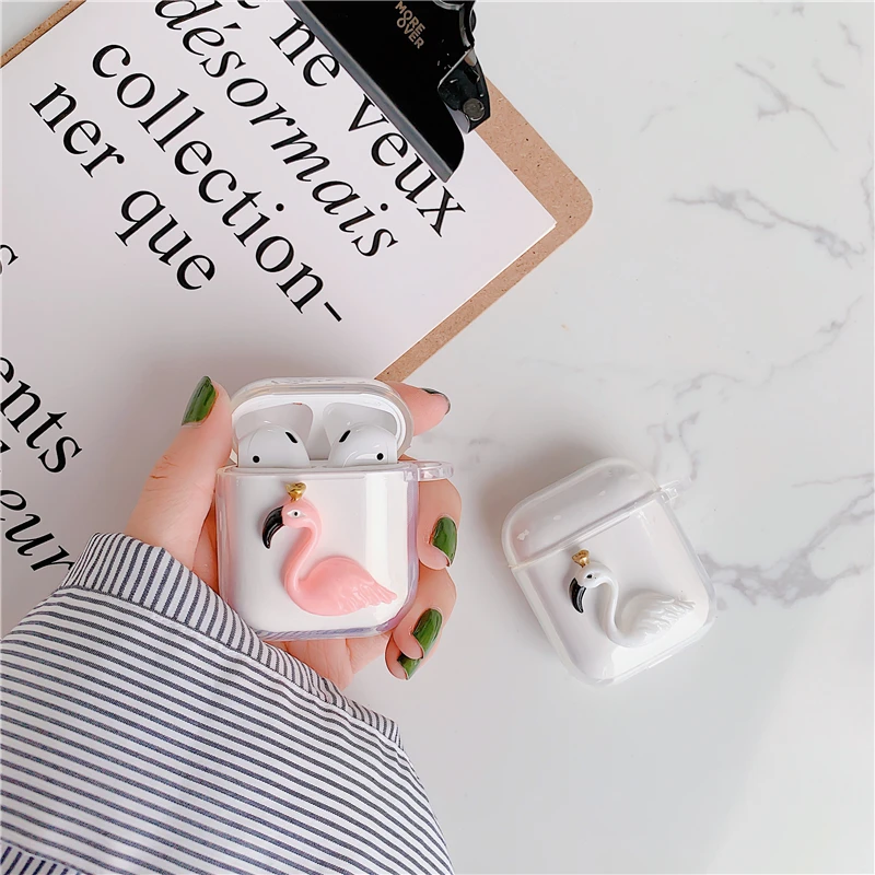 3D Flamingo Bear Sunflower Clear Airpods Case Soft TPU Cute Headphone Case Cover for Apple Airpods 1 2 Shockproof Protect Funda 3D Flamingo Bear Sunflower Clear Airpods Case Soft TPU Cute Headphone Case Cover for Apple Airpods 1 2 Shockproof Protect Funda