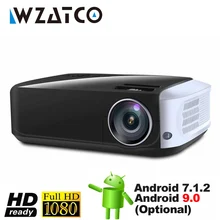 WZATCO T8 Android 9,0 wifi 4G 32GB Дополнительно 1080P Full HD светодиодный проектор HDMI портативный домашний кинотеатр Proyector мультимедийный проектор с технологией Bluetooth