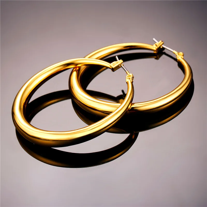 Collare модный браслет большие круглые серьги для Для женщин подарок золото/серебро Цвет оптом, крупноразмерные блестящие серьги Модные украшения E519