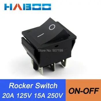 

50pcs/lot 15A250VAC electric rocker switch SPST boat switch on-off black color