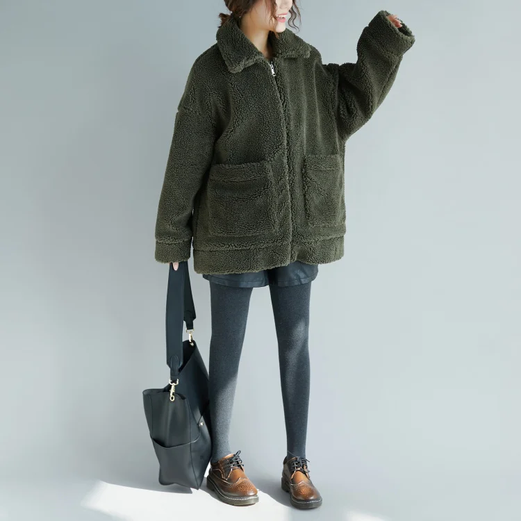 Зимнее модное женское пальто из искусственного меха, плюс размер, теплая утепленная куртка из овчины для женщин, повседневный свободный стиль, мех плюшевого мишки, Пальто 4XL 5XL