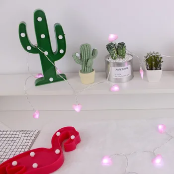 

3m 20 Leds Fabric Hearts Light String For Wedding Christmas Birthday Festival Girls Room Decor Romantic Lovely Blue/pink Lamps