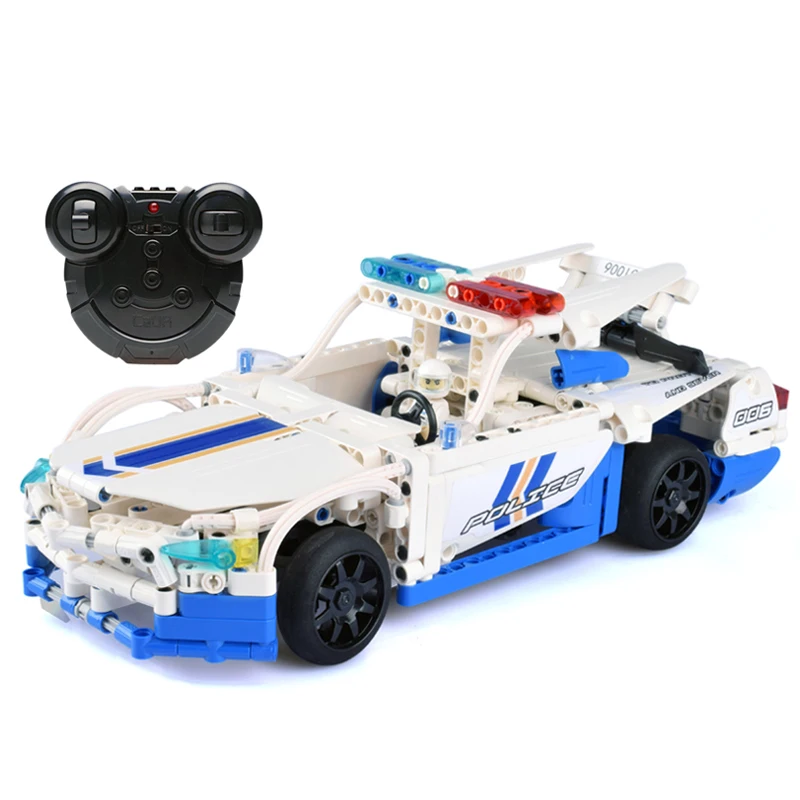 

430pcs City Police Series RC Car Model Building Blocks Compatible Legoing Swat Super Sports Cars Enlighten Bricks Toys For Kids