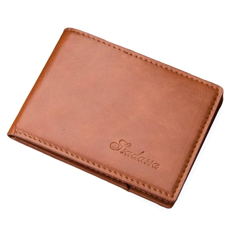 New Trend Men Wallets PU Leather Fashion Thin Bifold Wallet Men ID Card
