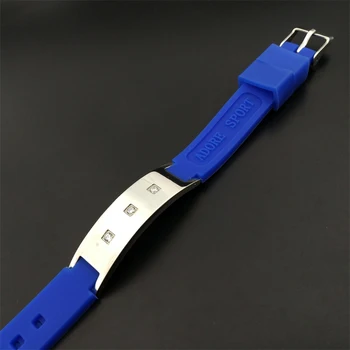 

Bio-magnetic pure silicone bracelet anion health magnetic silicone bracelet