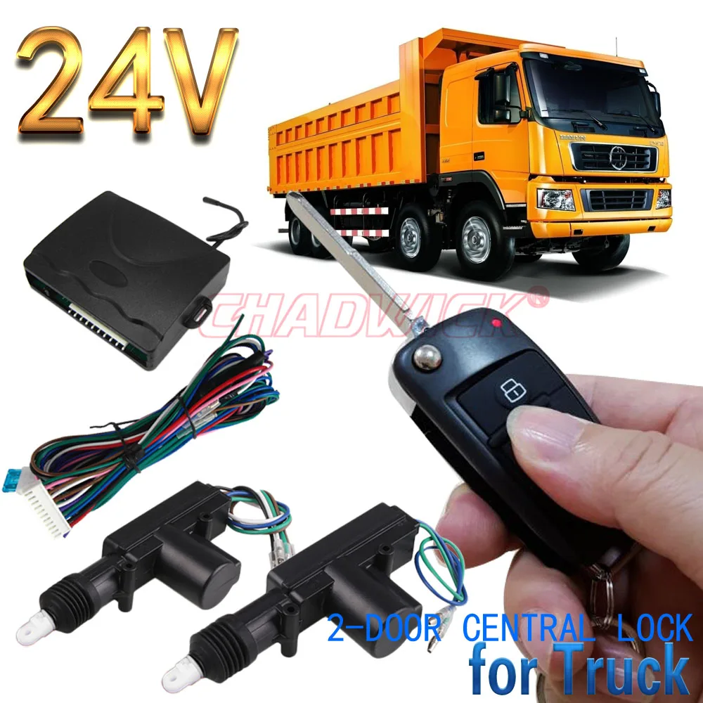 

Vehicle Keyless Entry System 24V CHADWICK 8118 FLIP KEY 16# universal for truck Remote control 2 door Central Door Lock locking