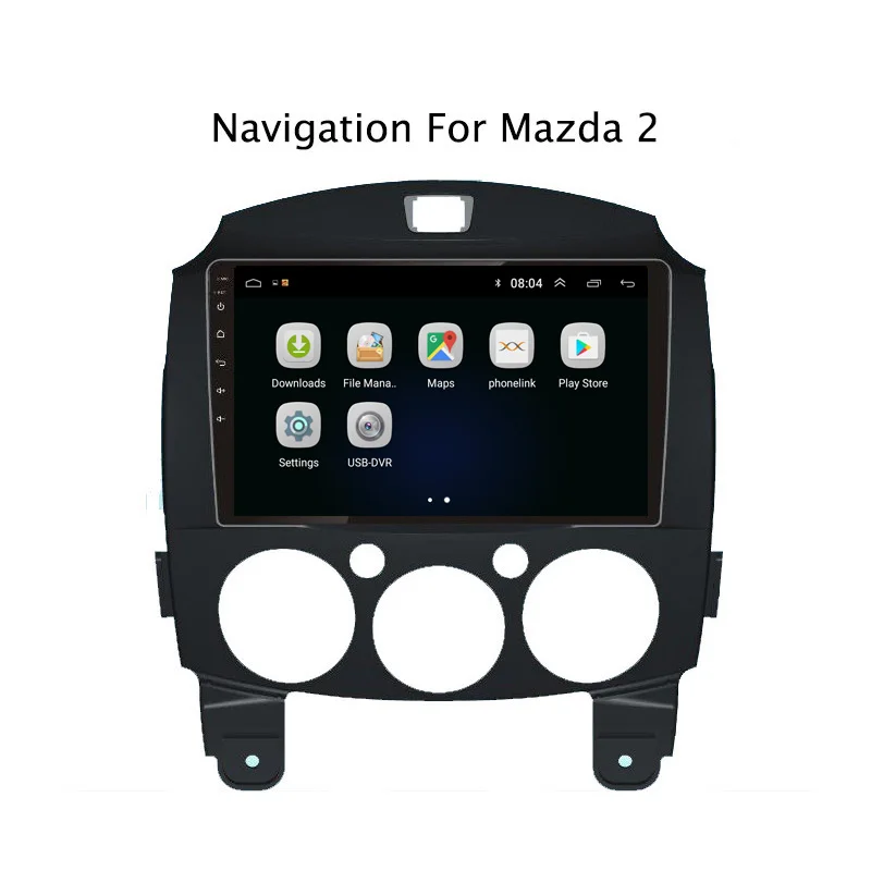 Perfect NaviTopia Android 8.1 Car Radio Stereo Player For Mazda 2 2007 2008 2009 2010 2011 2012 2013 With GPS/Bluetooth/WIFI/USB 1