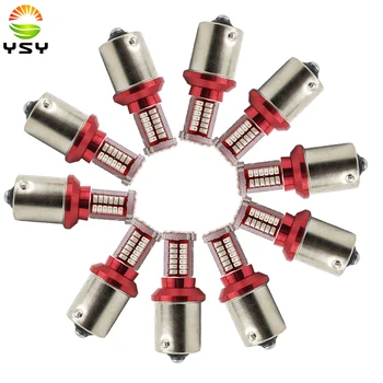 

YSY 30Pcs 168 192 1156 P21W 1157 7443 7440 57 SMD 3014 LED Car Marker Light Parking Lamp 57Auto Motor Wedge Bulb Red Amber