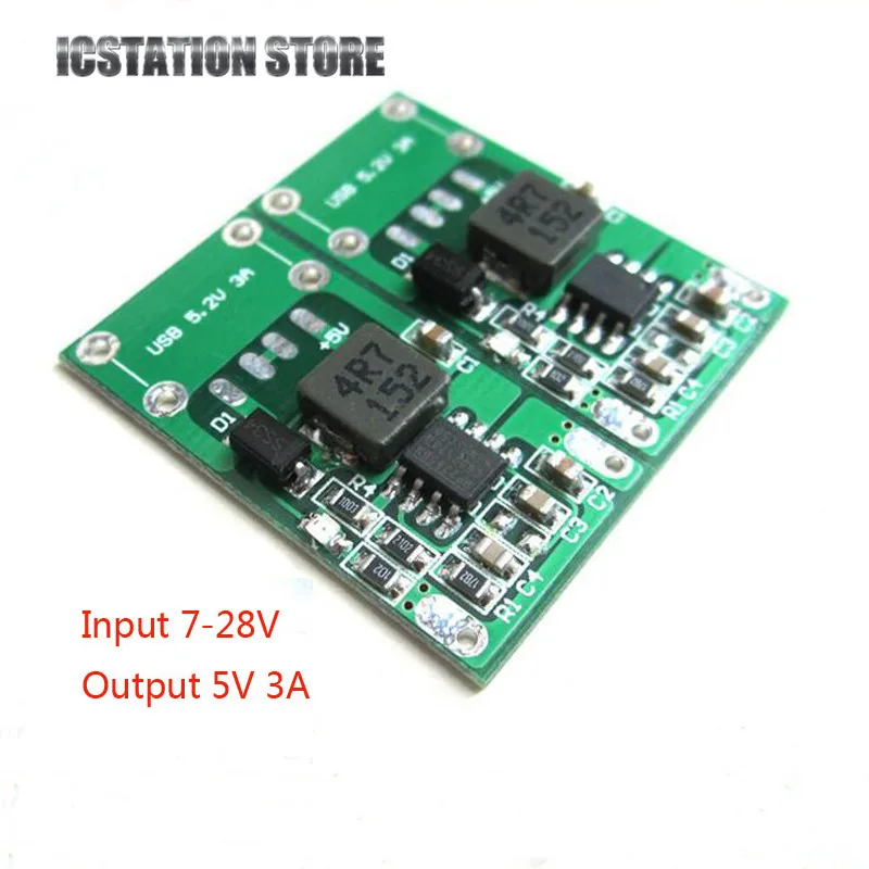 

2pcs 12V 24V to 5V DC Buck Converter Regulator Power Module Voltage Step Down Charger Board For Car Charging USB 3A
