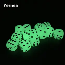 Yernea 6 шт./лот 16 мм Световой Игральная кость закругленный угол Питьевой Светящиеся Игральная кость ночной клуб бары посвященный Развлечения