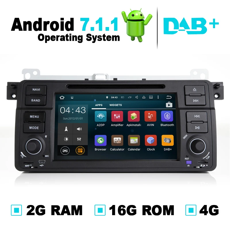 2g Ram Android 7.1 Car Dvd Auto Radio Player Multimedia Stereo Media