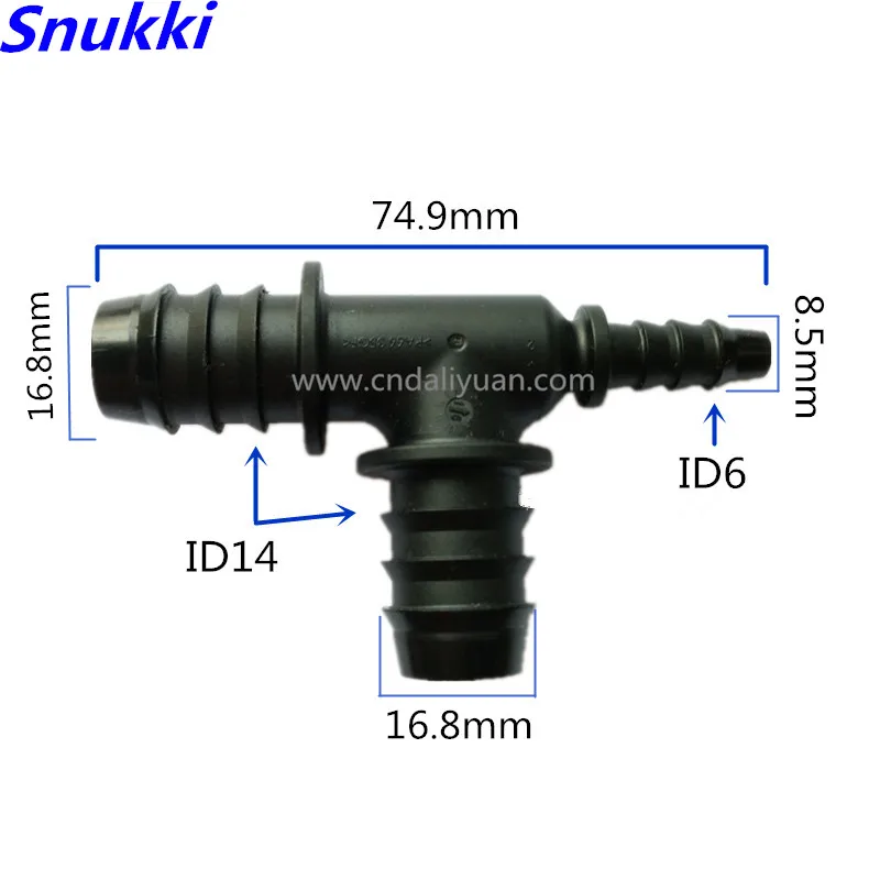 

ID14 ID6 universal Tee connector general Fuel line quick connector T fittings 2pcs a lot