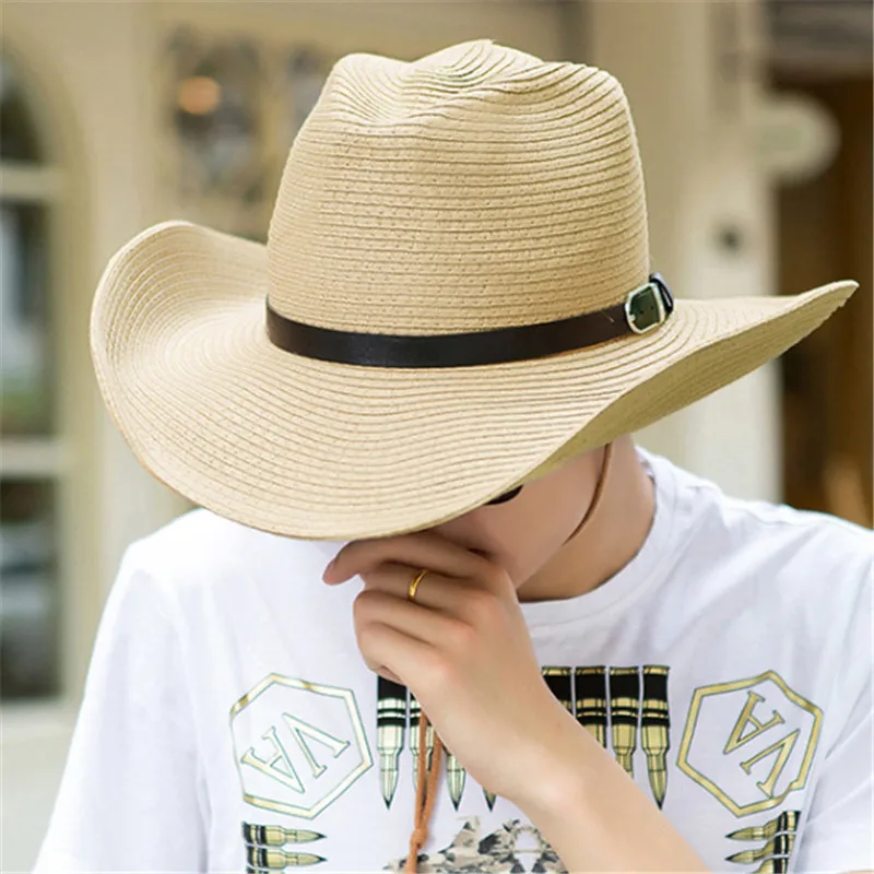 Западная ковбойская шляпа ручной работы пляжные фетровые шляпы для солнца вечерние кепки для мужчин и женщин ковбойская шляпа унисекс полые западные шляпы подарок AD0042 - Цвет: 1